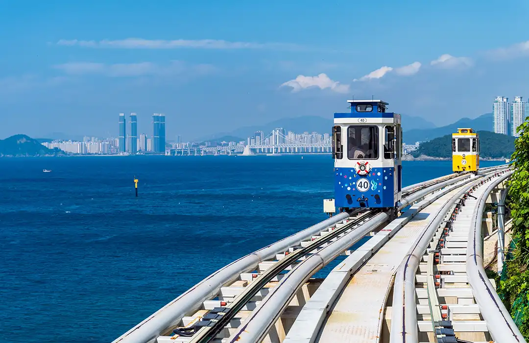 Haeundae-gu beach train in Busan